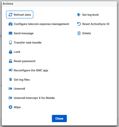 Remote Actions on Devices