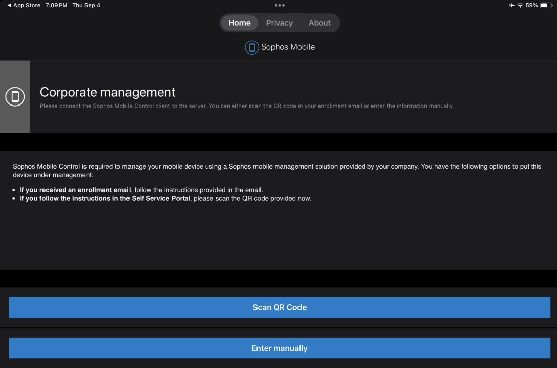 Sophos Enrollment 1