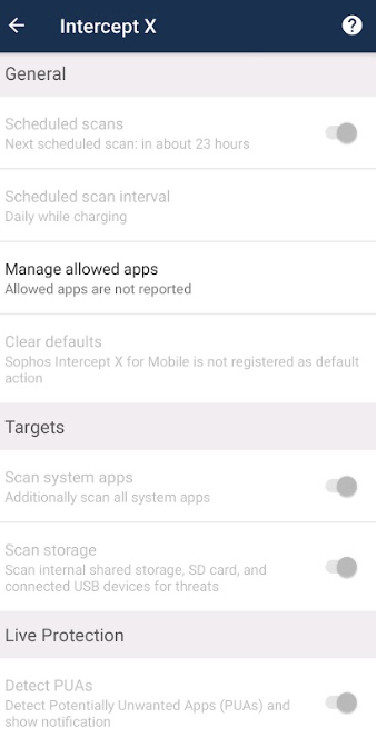 Sophos Intercept X Mobile App General Settings.png