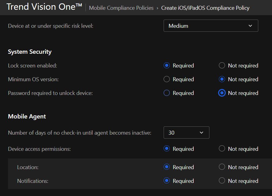 Action for Non-Compliant iOS Compliance Policy.png