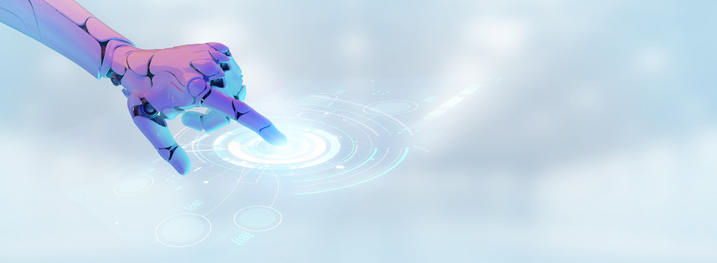 Cyber-hand-touching-screen