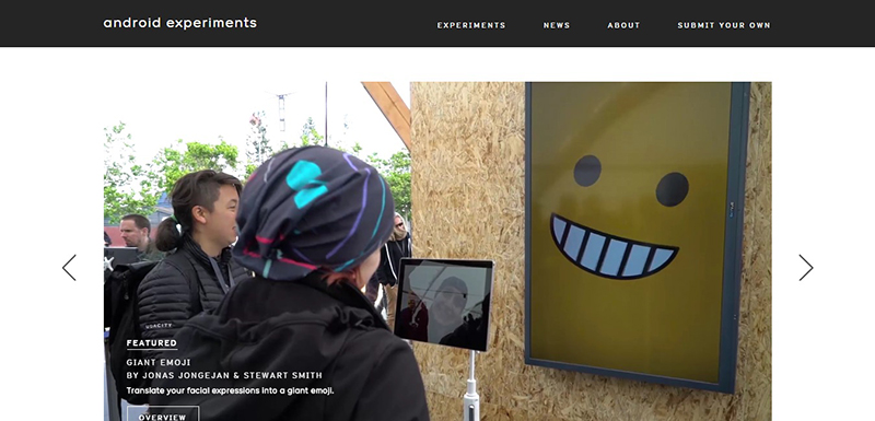 15-AndroidExperiments-HomePage