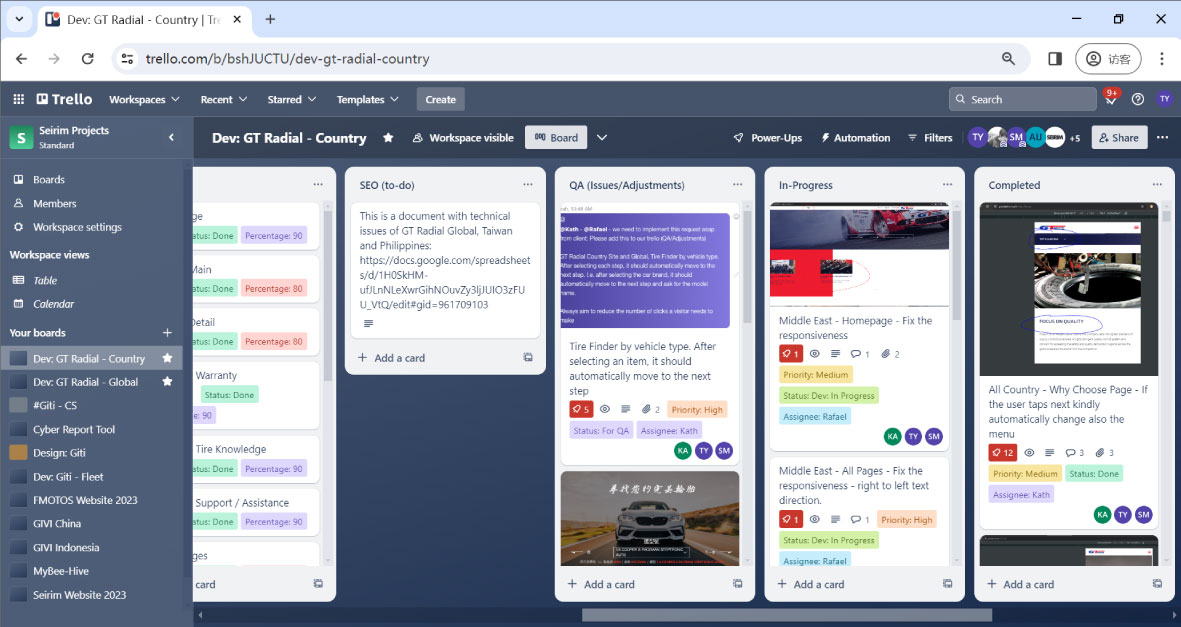 Trello-cards